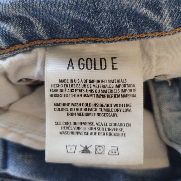 Agolde Toni Mid Rise Slim Straight Jeans Womens Size 28 Ankle Distressed - Picture 4 of 6